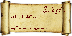 Erhart Éva névjegykártya